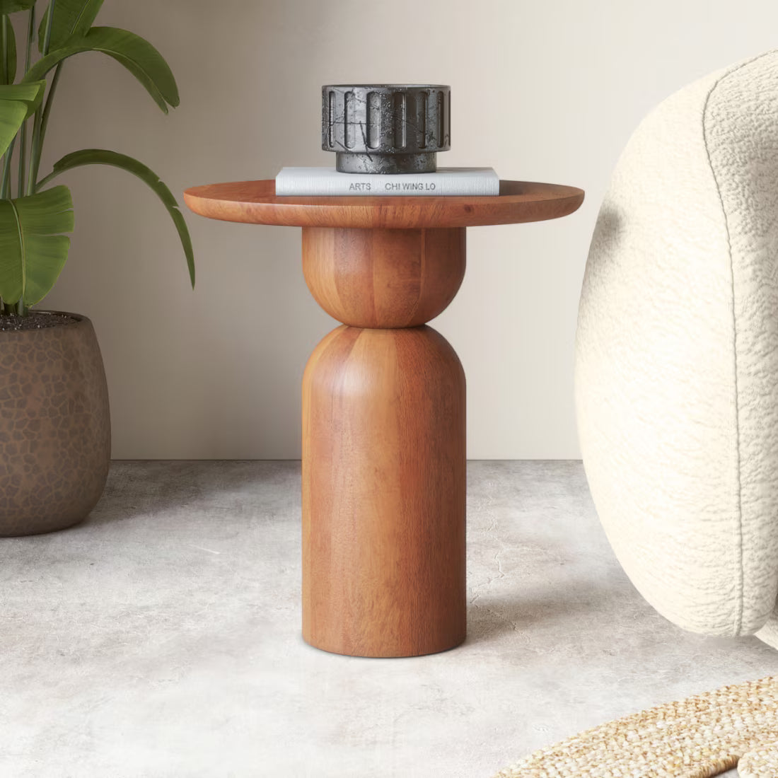 Aurelia Pedestal Side Table