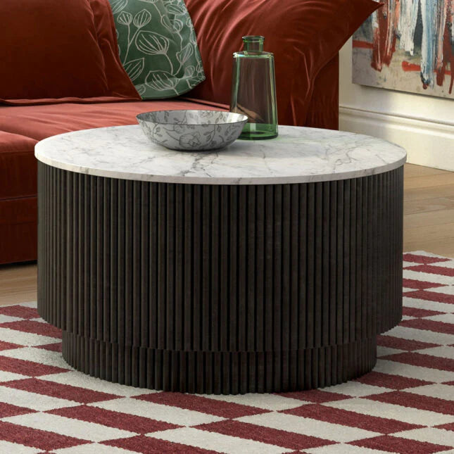 Monaco Marble Drum Coffee Table