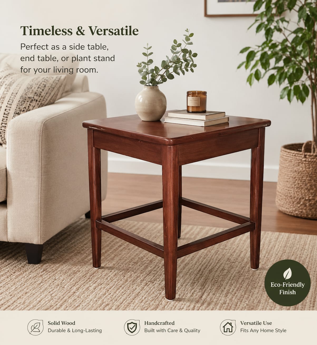 Haven Solid Wood Side Table