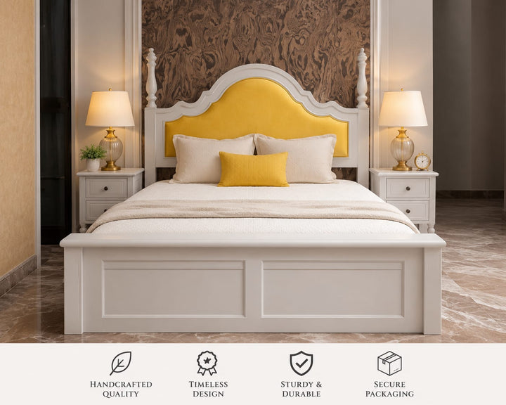 Aurora Upholstered Panel Bed
