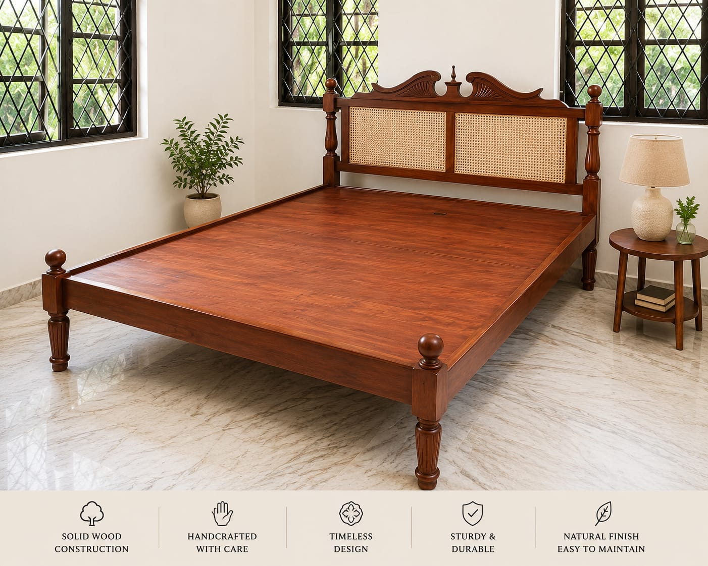 Heritage Cane Platform Bed