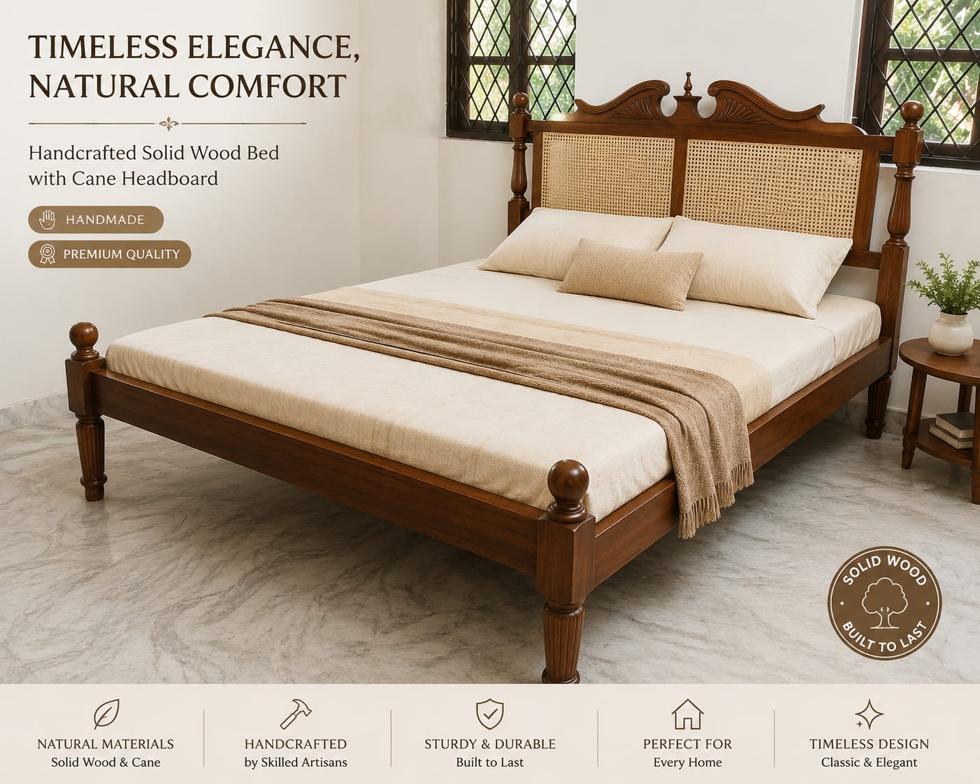 Heritage Cane Platform Bed