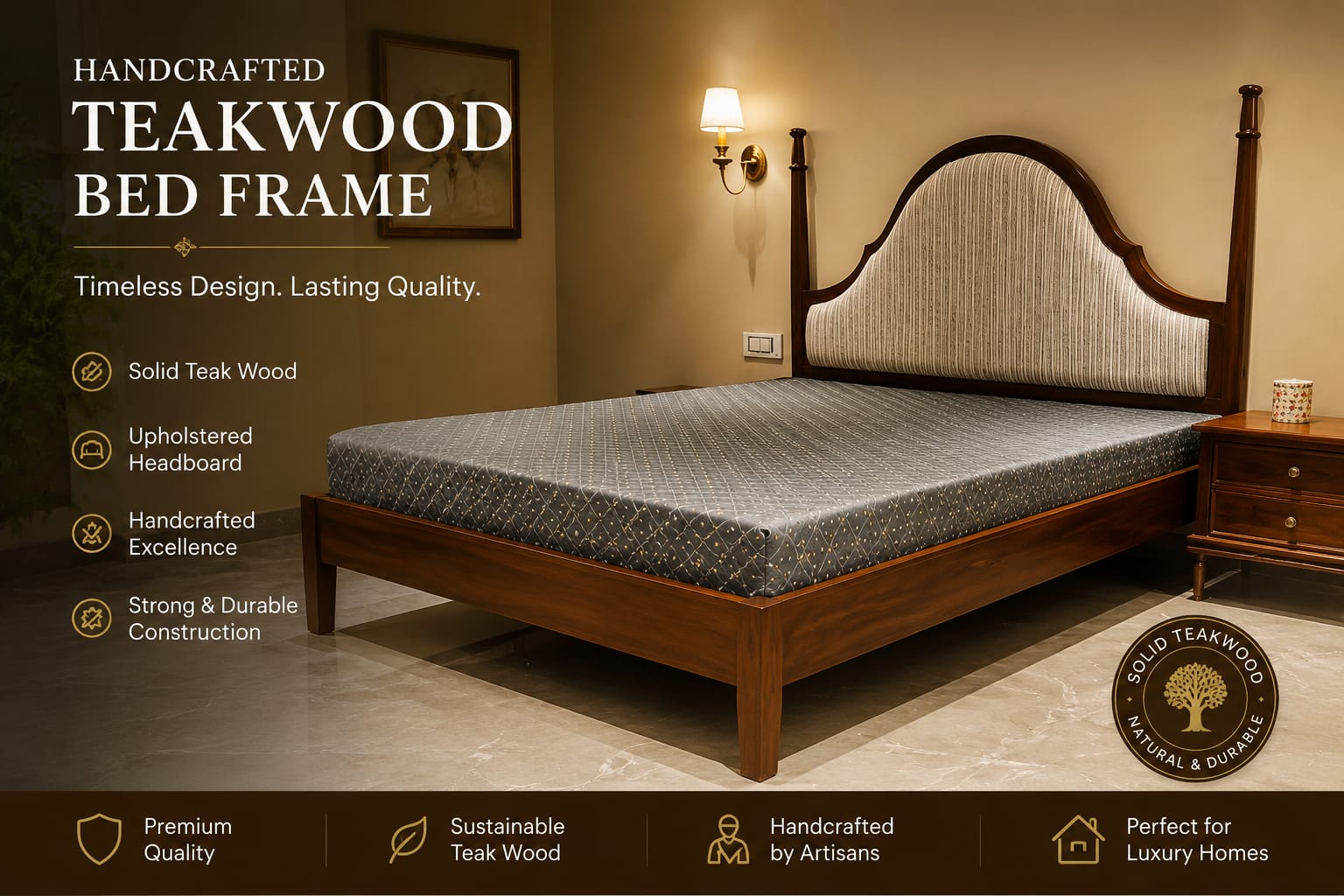 Regal Arched Upholstered Bed