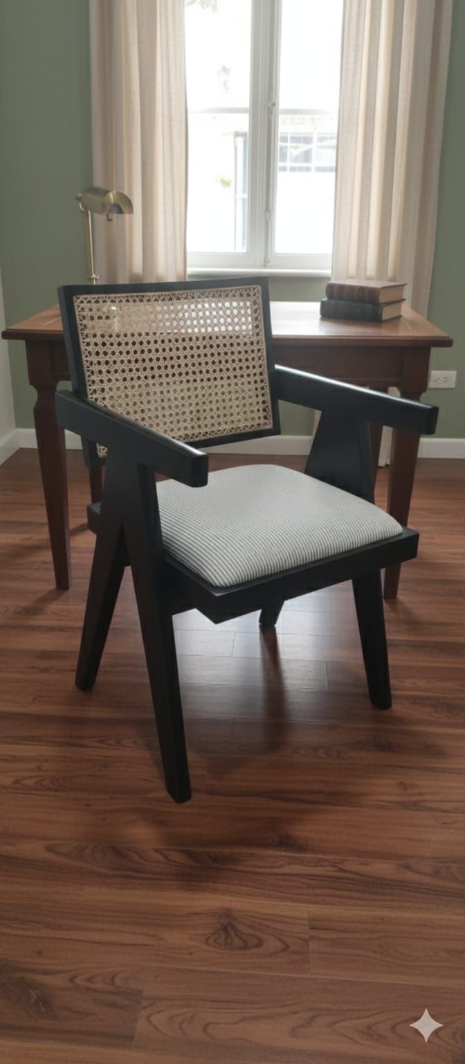 Noir Cane Lounge Chair
