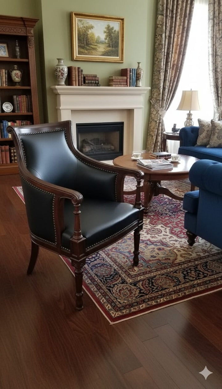 Heritage Leather Accent Armchair