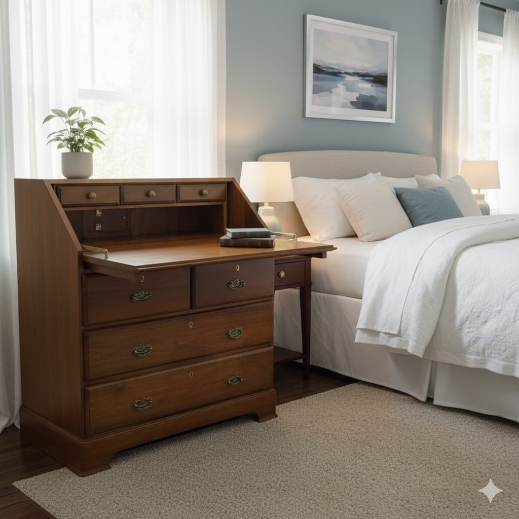 Classic Secretary Writing Desk with Storage