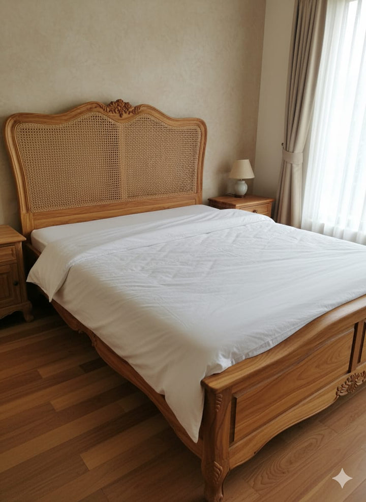 Royal Handcrafted Cane Wooden Bed