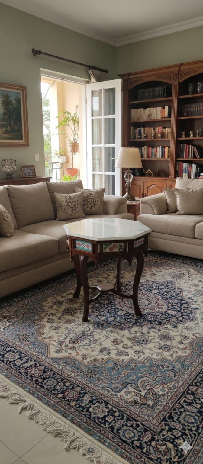 Classic Marble Top Accent Side Table