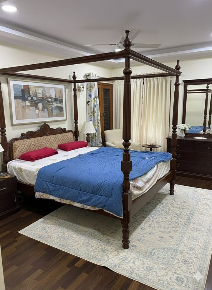 Royal Four Poster Solid Wood Bed