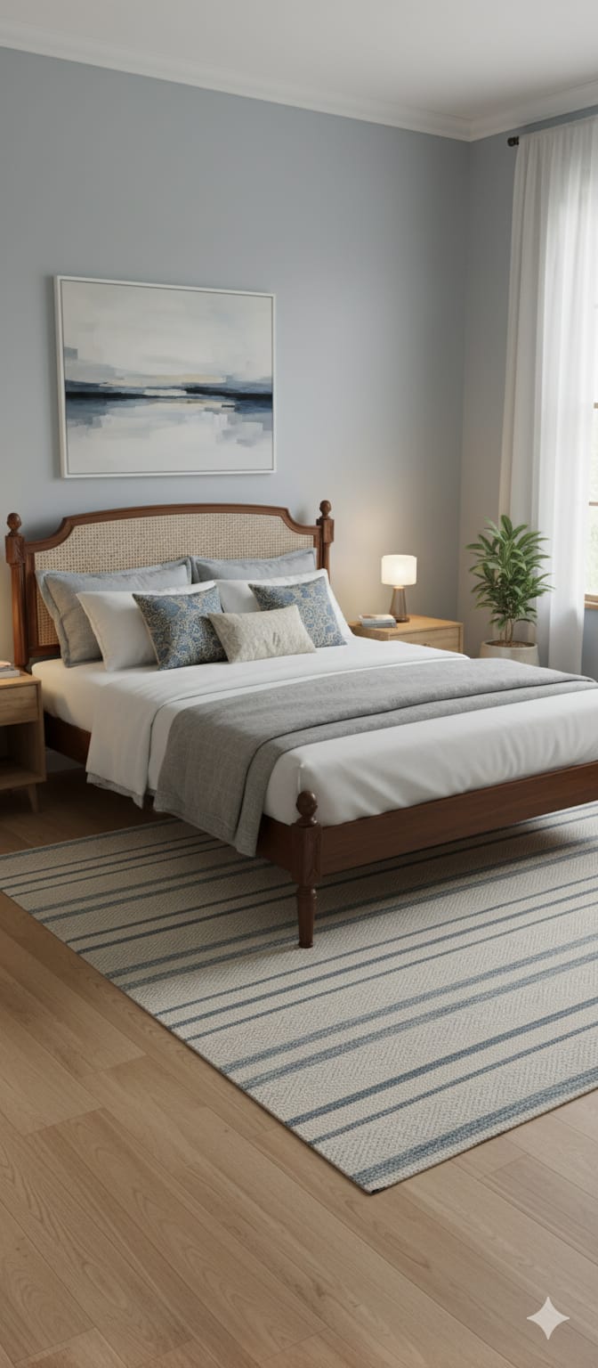 Classic Cane Wooden Bed