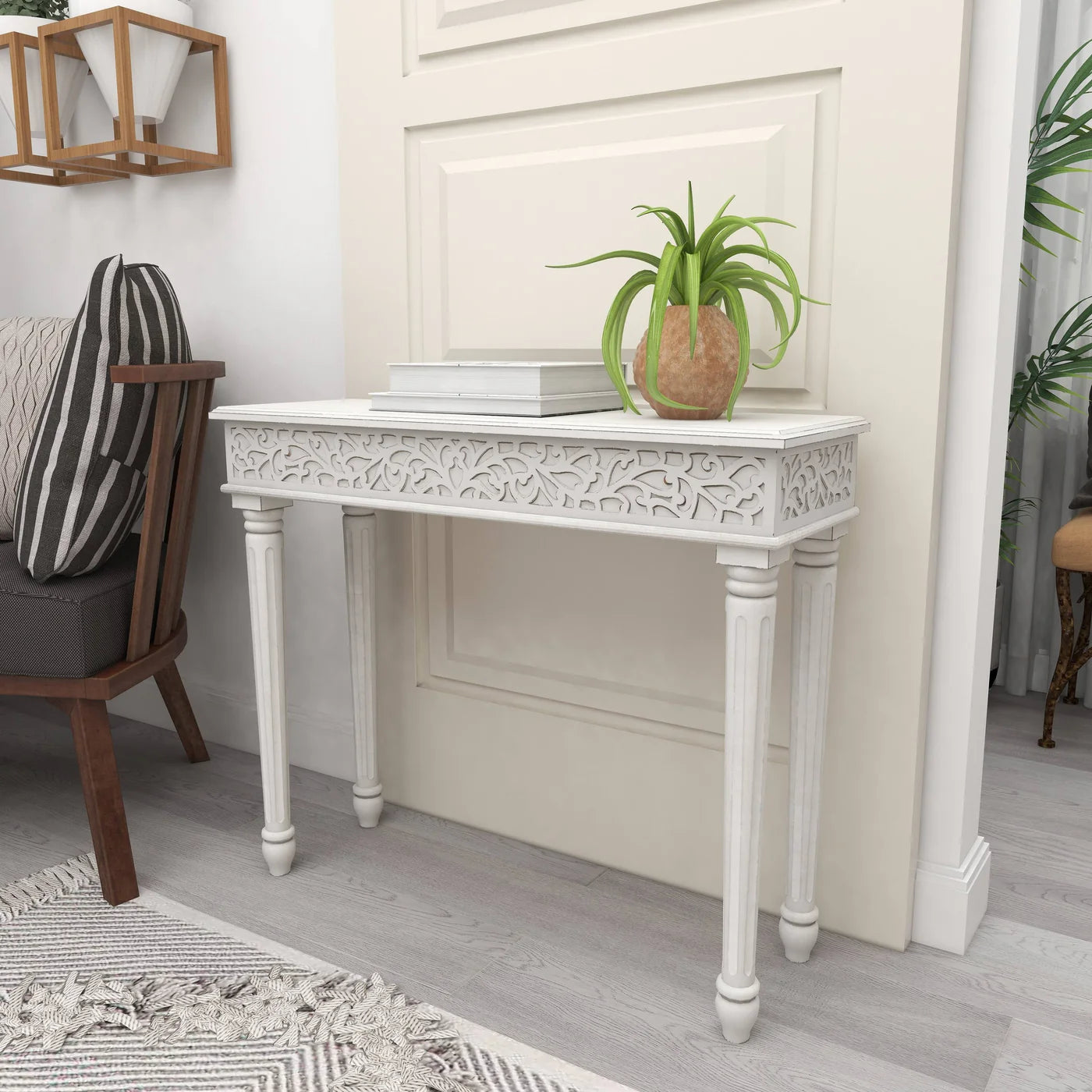 Ivory Heritage Console Table