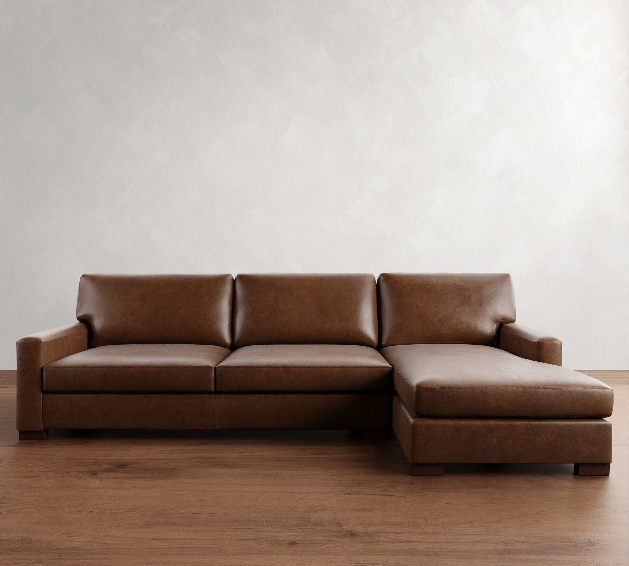 Hudson Leather Chaise Sectional