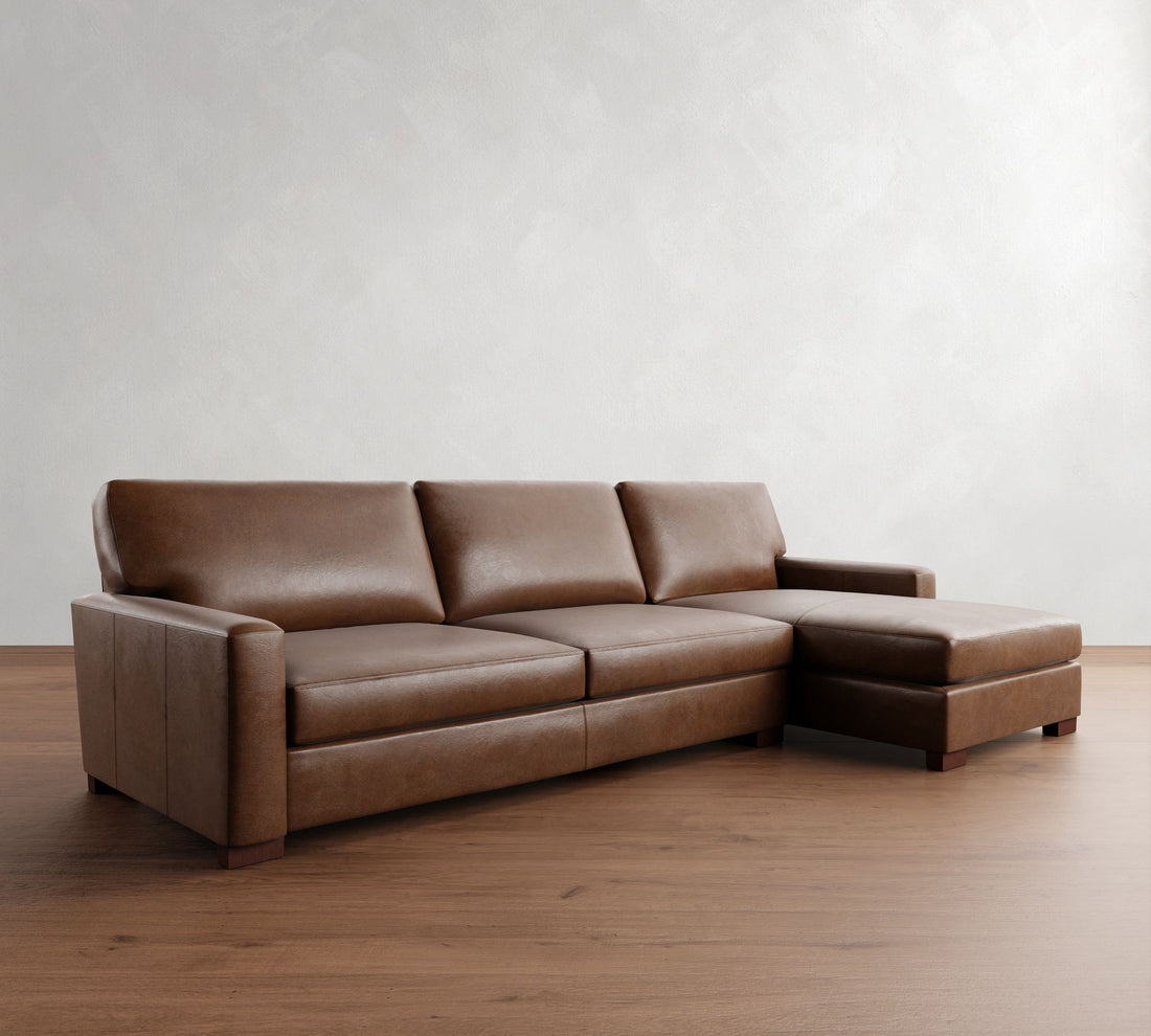 Hudson Leather Chaise Sectional